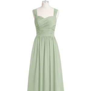 Azazie Zapheira Dress in Dusty Sage